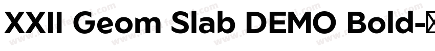 XXII Geom Slab DEMO Bold字体转换